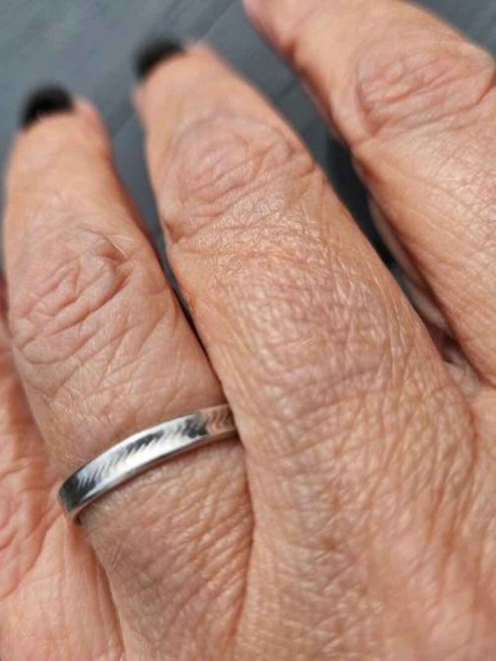 Silver Stackable Band Ring - Picture 2 of 8